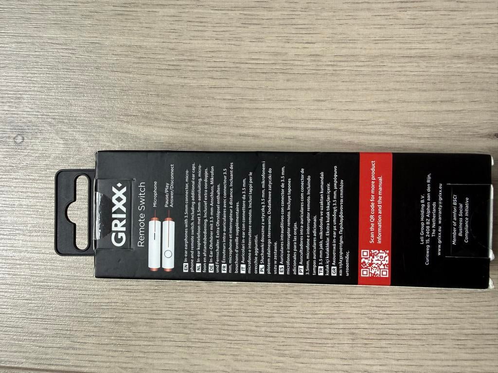 GRIXX Oordopjes met microfoon en 3,5mm jack, Zwart, Overige merken, Nieuw, Ophalen of Verzenden