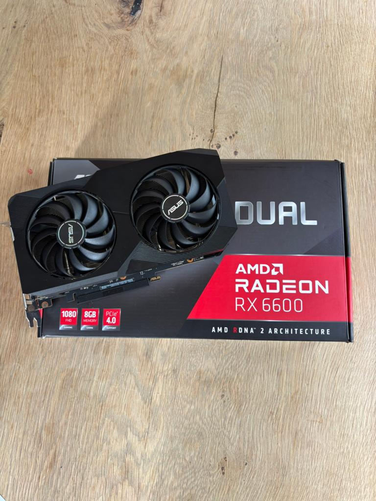 Asus Dual AMD Radeon RX6600 8GB, Computers en Software, Videokaarten, Gebruikt, AMD, PCI-Express 4.0, GDDR5, HDMI, DisplayPort