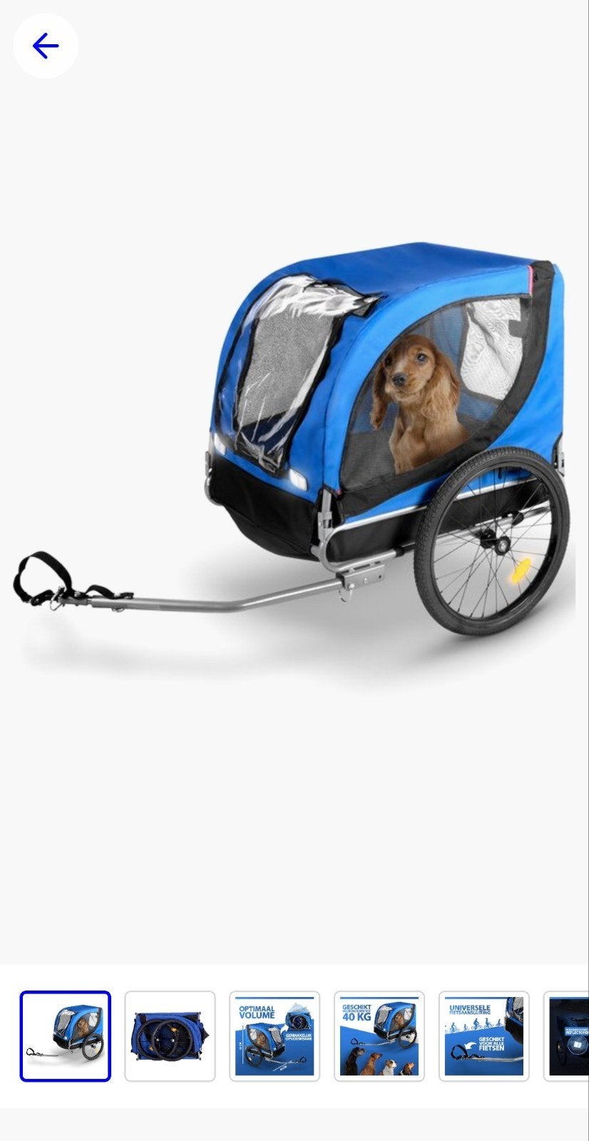 Zo goed als nieuwe Bicycle Gear hondenfietskar (doggyride), Ophalen, Hondenkar, Opvouwbaar