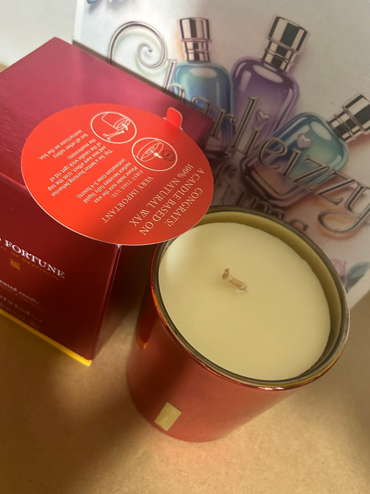 Rituals - good fortune kaars 290gr, Ophalen of Verzenden, Nieuw, Overige materialen, Minder dan 25 cm