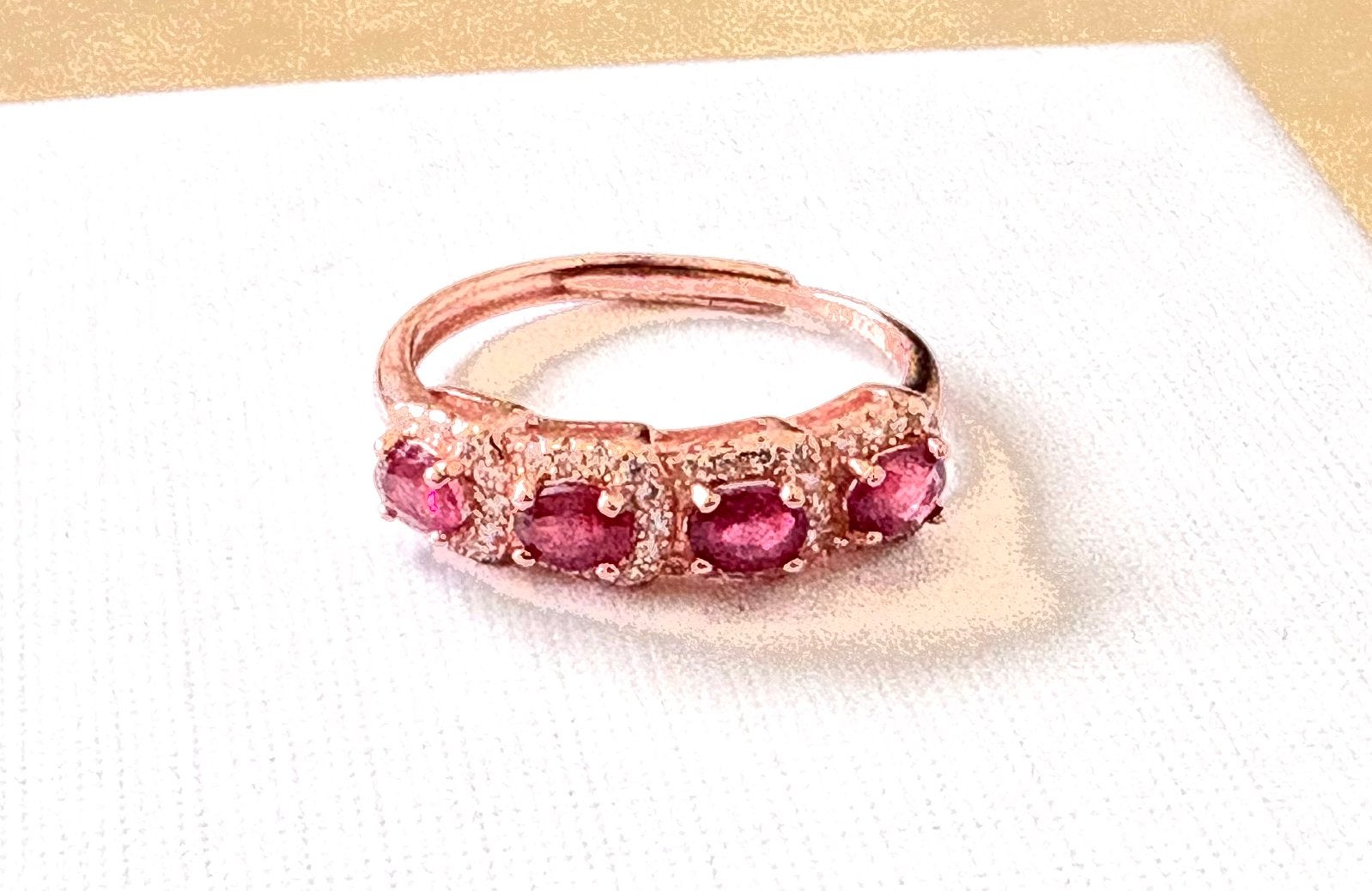 Natuurlijke Robijn zilver 925 ring verstelbaar ab, Sieraden, Tassen en Uiterlijk, Ringen, 20 of groter, Verzenden, Nieuw, Met edelsteen