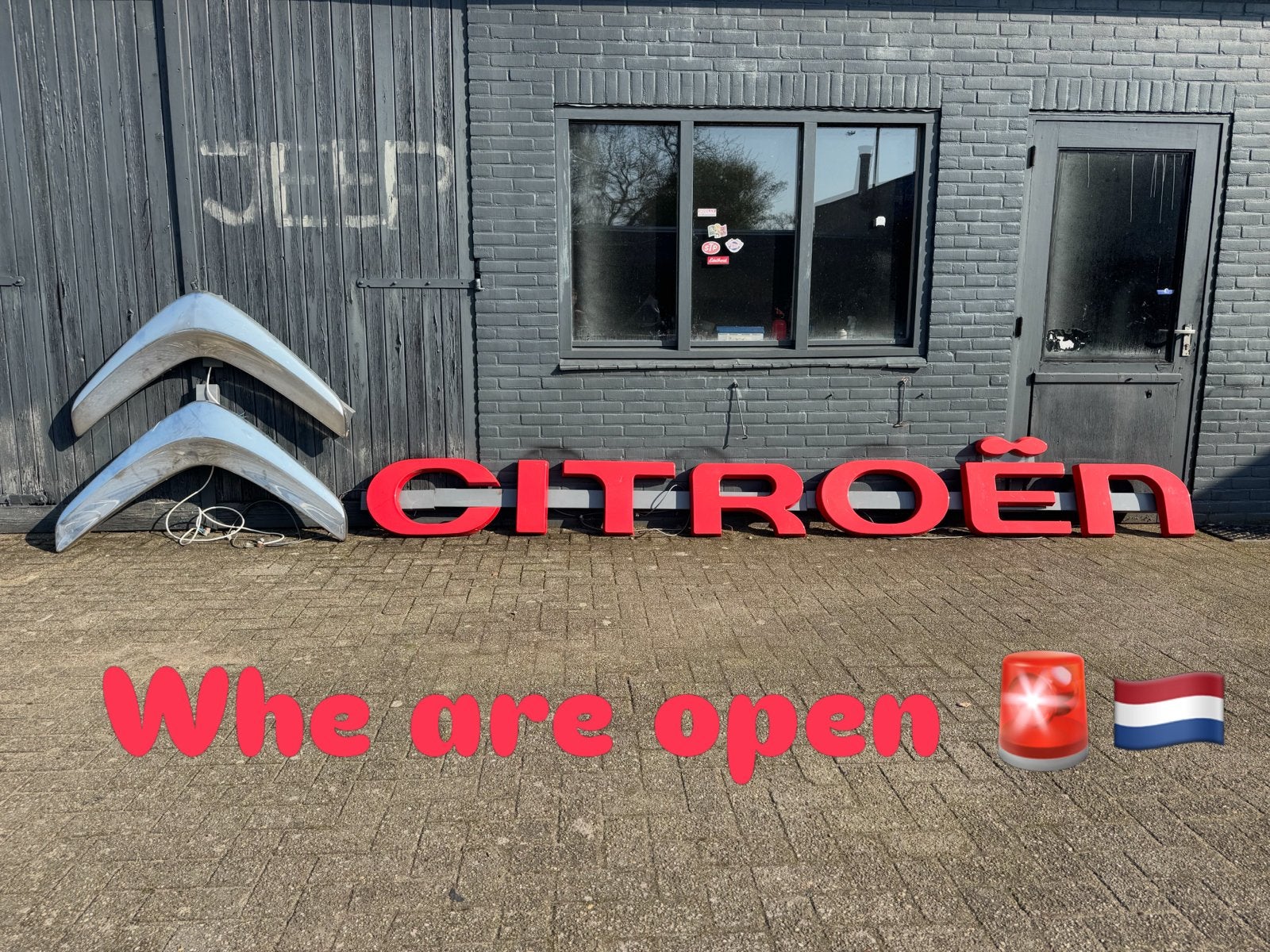 Citroën gevelreclame letters - Lichtbak, Ophalen, Gebruikt, ., Lichtbak of (neon) lamp