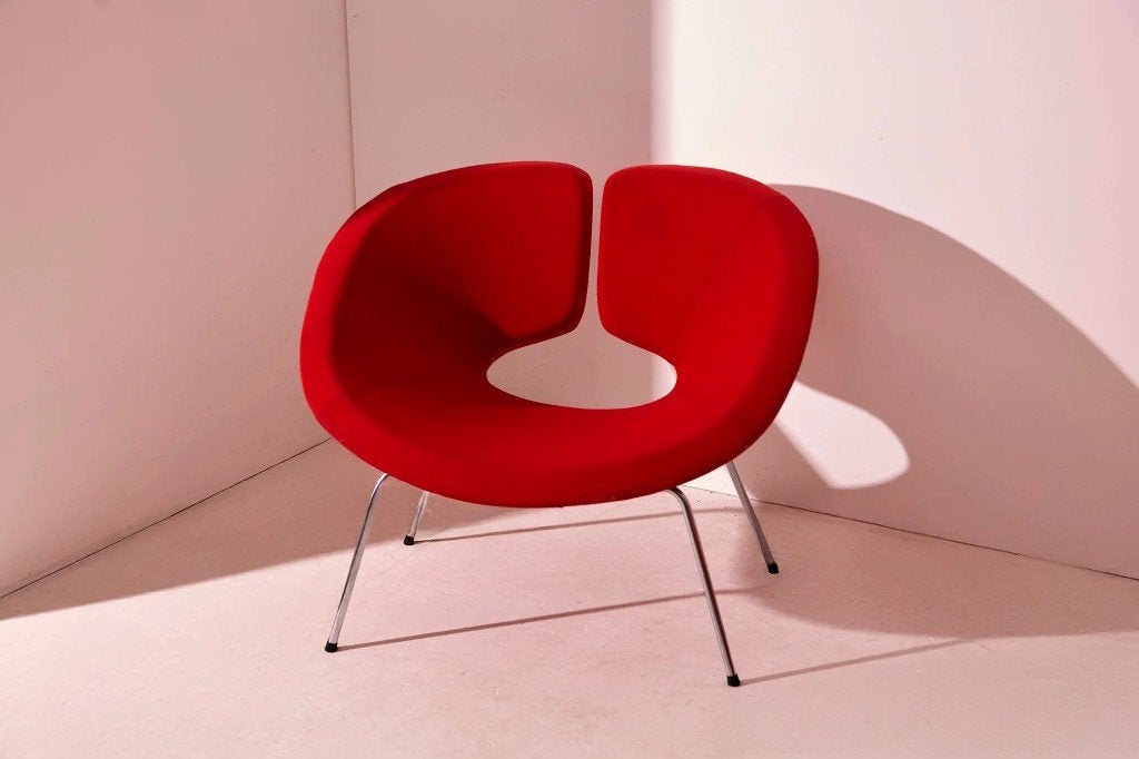 Apollo Lounge Chair — Patrick Norguet voor Artifort, rood, Ophalen, 75 tot 100 cm, Zo goed als nieuw, Stof