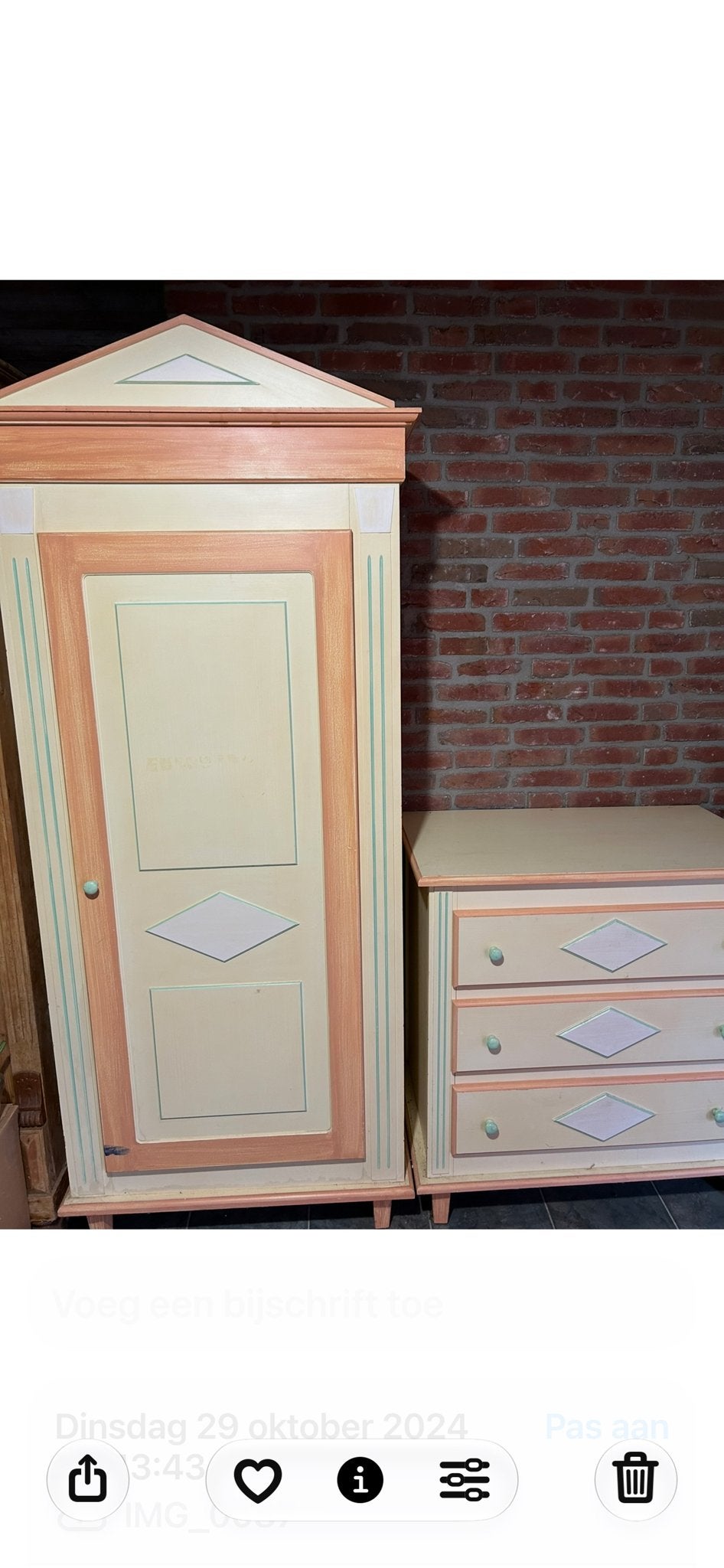 Leuke kinderkast en commode, Ophalen, Gebruikt, Commode