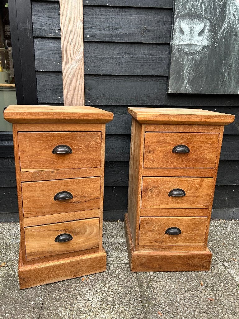 Ladekasten teak, Ophalen, Minder dan 50 cm, Teakhout, Zo goed als nieuw