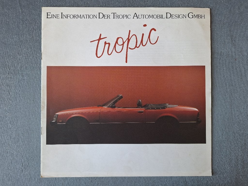 Brochure TROPIC AUTOMOBIL DESIGN Obv Toyota Celica, Verzenden, Gelezen, Toyota