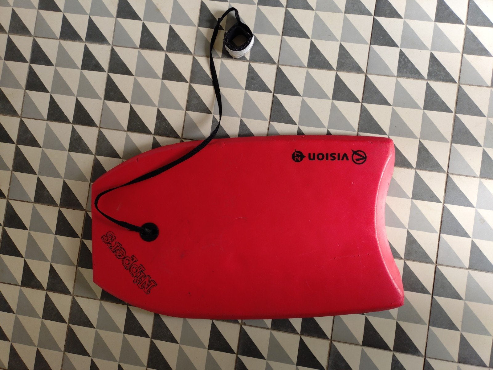 Vision Bodyboard met koord - Blauw/Rood, Watersport en Boten, Ophalen, Gebruikt, Overige typen, Met koord
