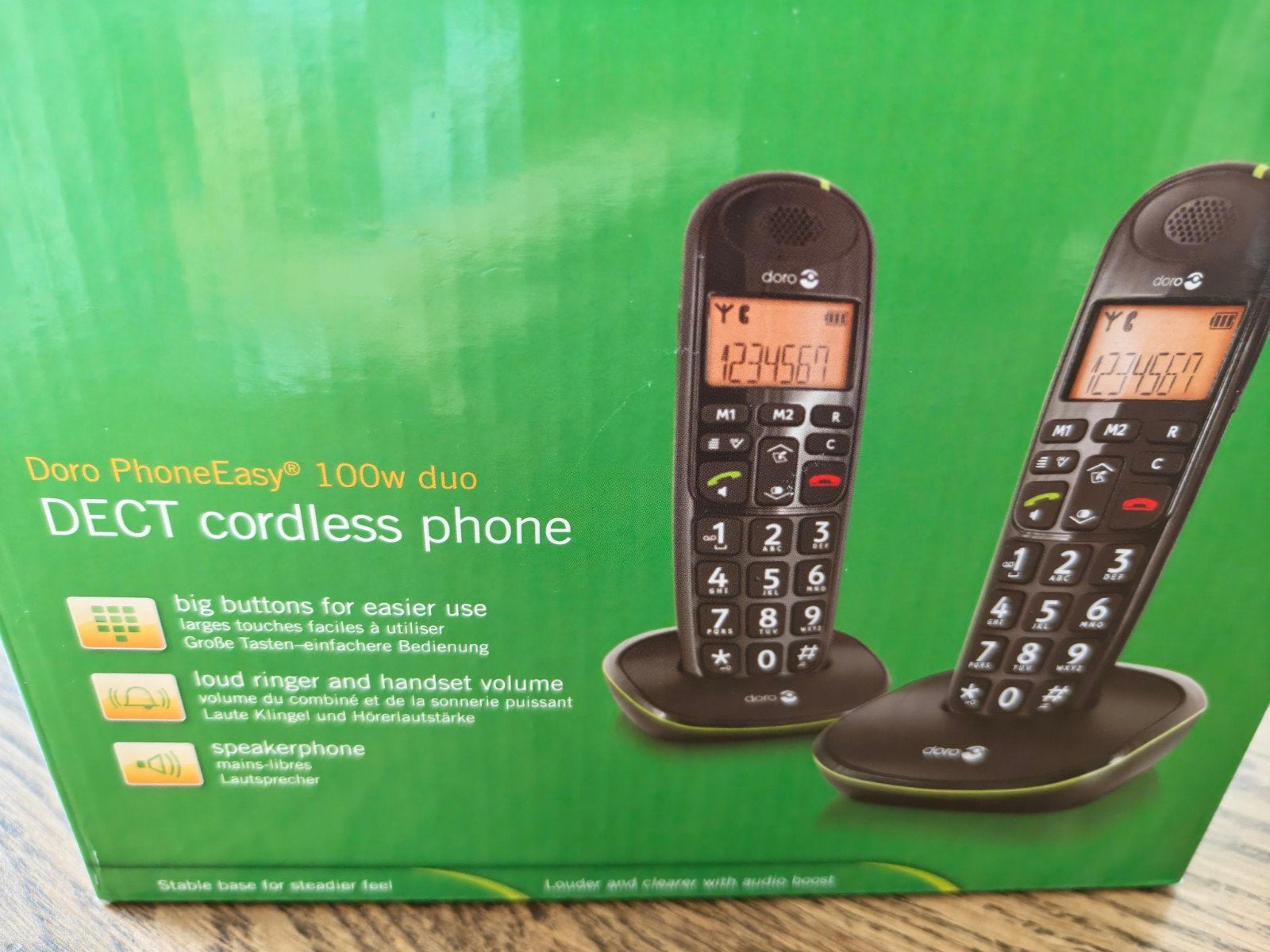 Doro PhoneEasy 100w duo, Ophalen, 2 handsets