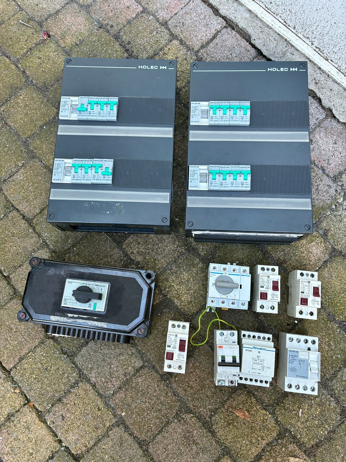 Holec groepenkasten en diverse elektrische componenten, Doe-het-zelf en Verbouw, Elektra en Kabels, Gebruikt, Groepenkast, Hager