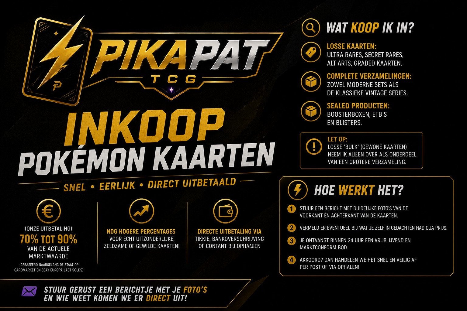 INKOOP POKÉMON KAARTEN – Direct Geld Voor Je Collectie!, Ophalen of Verzenden, Zo goed als nieuw, Meerdere kaarten