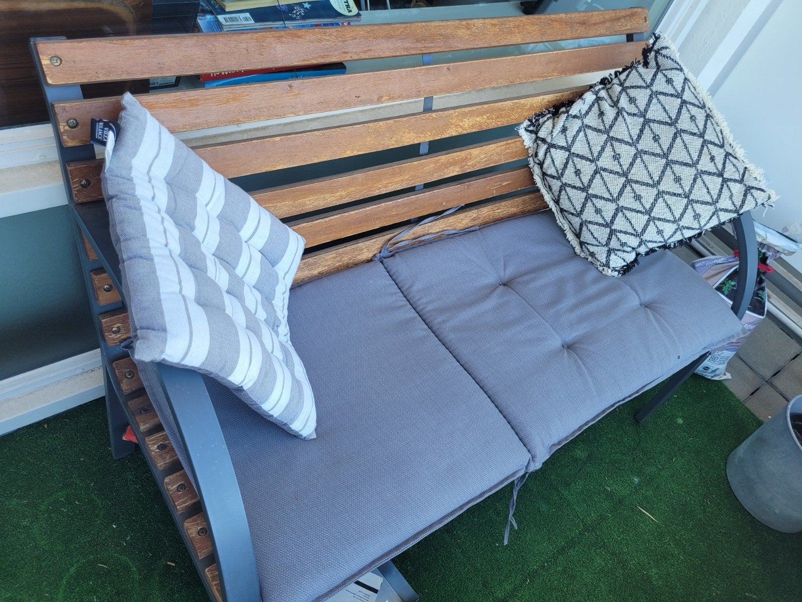 Houten Tuinbankje, Ophalen, Gebruikt, Hout