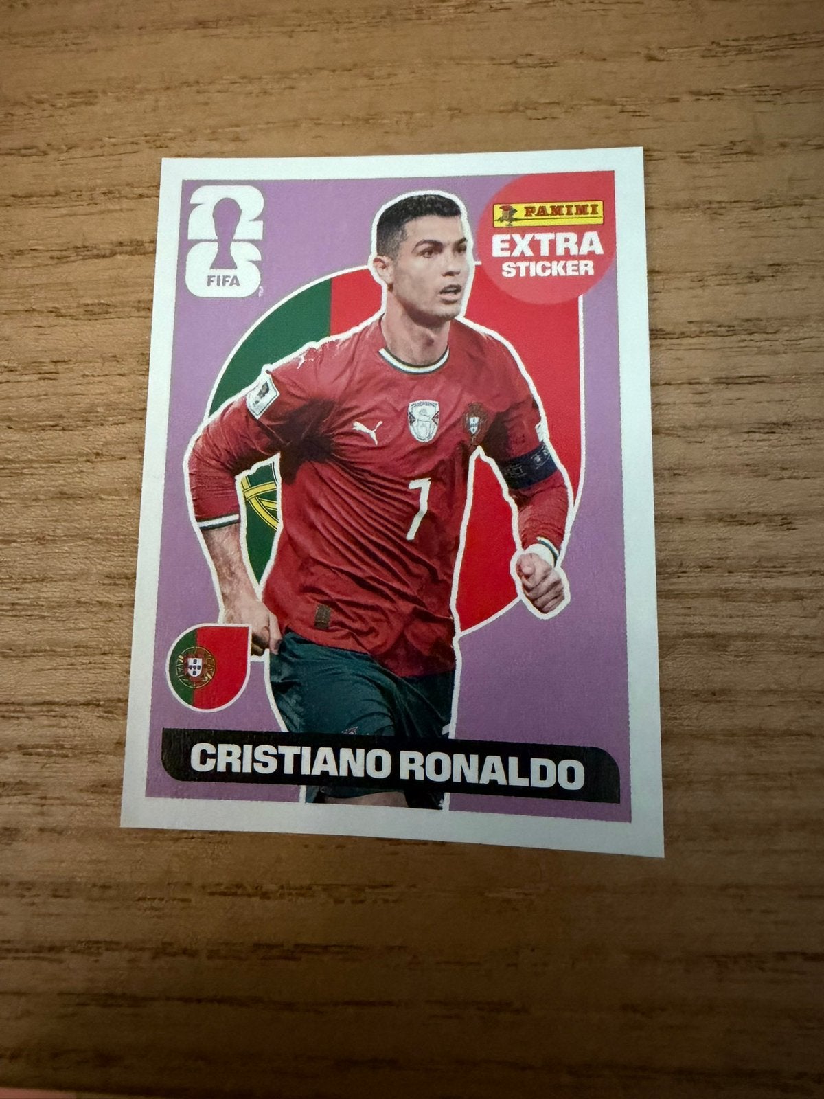 Cristiano Ronaldo Paars Extra Sticker Panini 2026 WK, Ophalen, Nieuw, Sticker