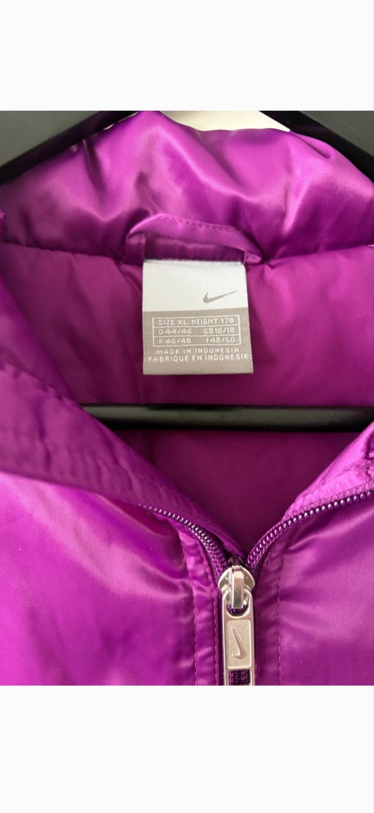 Nike sportjack paars/wit - Maat XL, Kleding | Dames, Jassen | Zomer, Ophalen, Nieuw, Maat 46/48 (XL) of groter, Paars