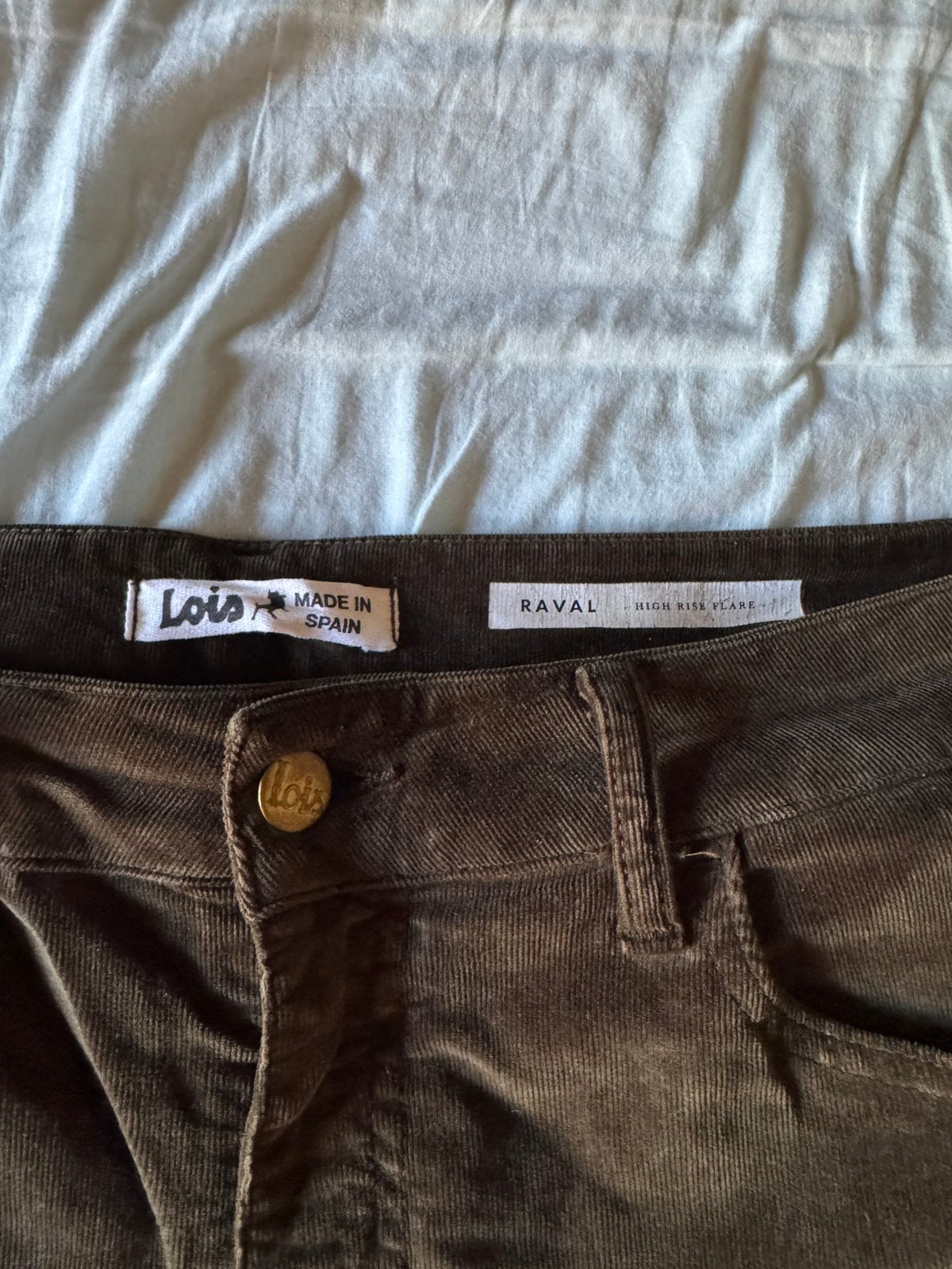 Lois ravel flare broek W31 L32, Bruin, Maat 42/44 (L), Ophalen of Verzenden, Zo goed als nieuw