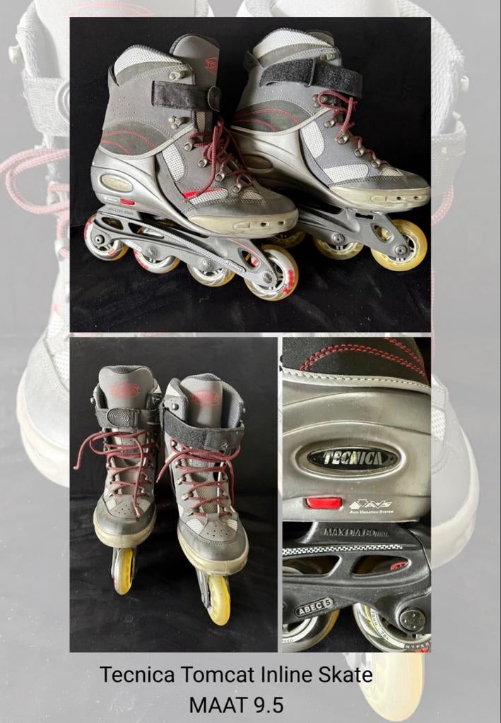 Tecnica Tomcat Inline Skates - Maat 9.5, Ophalen of Verzenden, Gebruikt, Inline skates 4 wielen, Overige merken