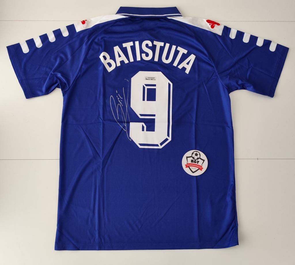 Gesigneerd Fiorentina shirt Batistuta - Maat L, Verzamelen, Shirt, Verzenden, ., Zo goed als nieuw