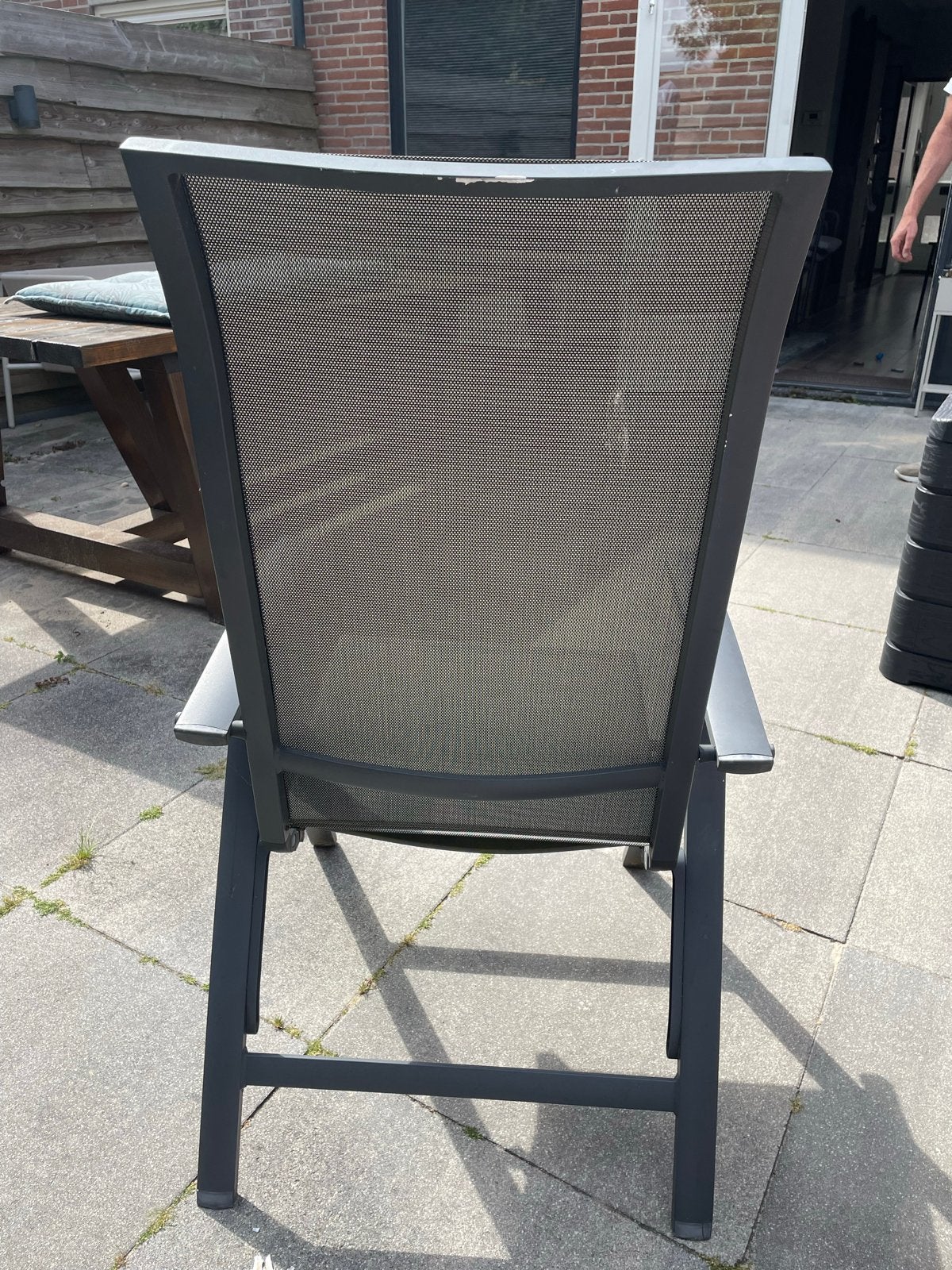 6 verstelbare tuinstoelen met kussens - Hartman, Ophalen, Gebruikt, Aluminium, Inklapbaar