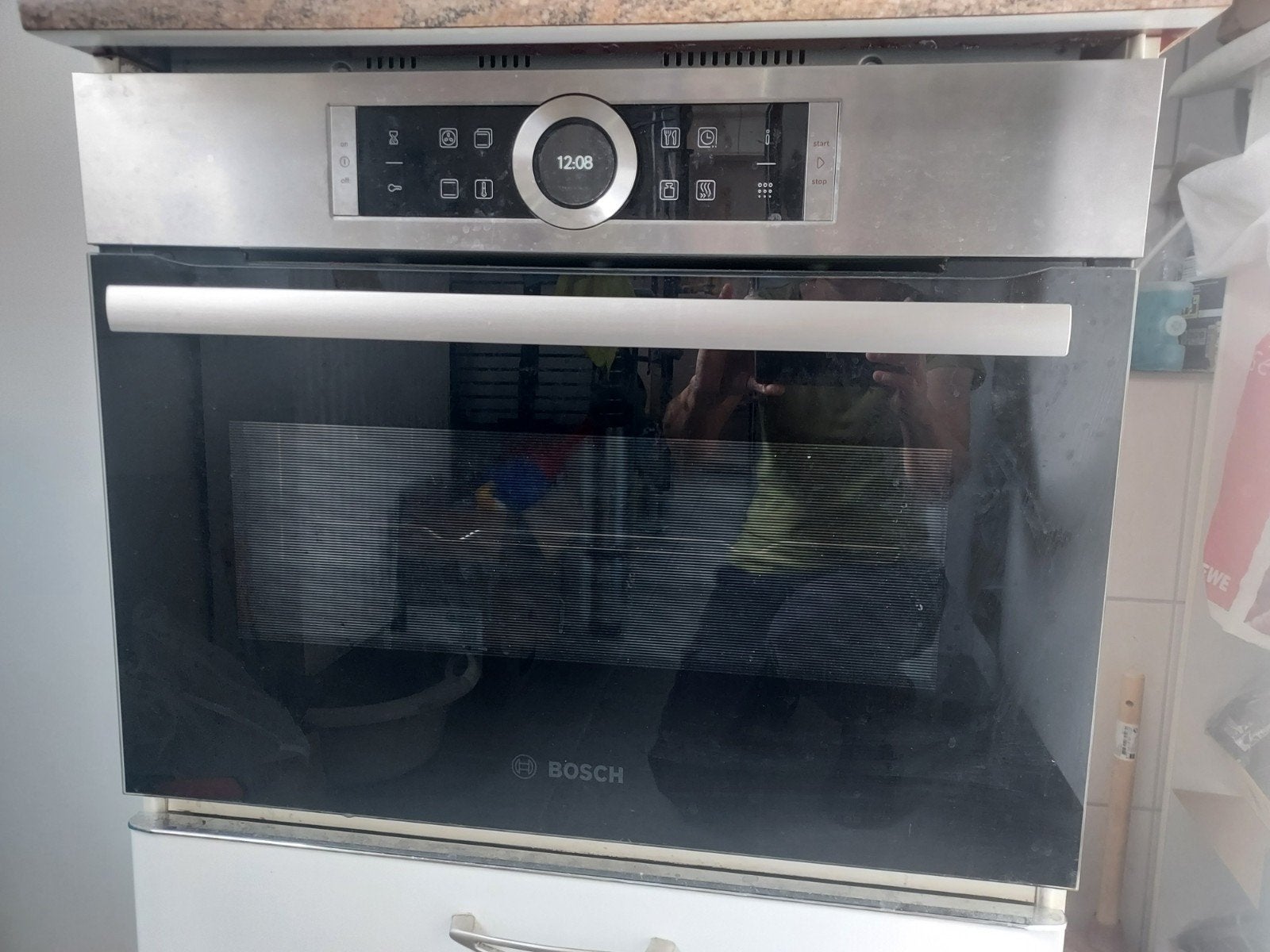 Bosch Serie 8 Oven met Pyrolyse, TFT-display, 47L, A+, Ophalen, 45 tot 50 cm, Gebruikt, Oven