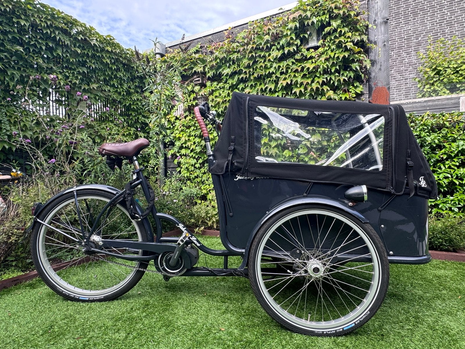 Johnny Loco elektrische bakfiets | Shimano | huif | 2 kids, Ophalen, Gebruikt, 2 kinderen, Trommelrem