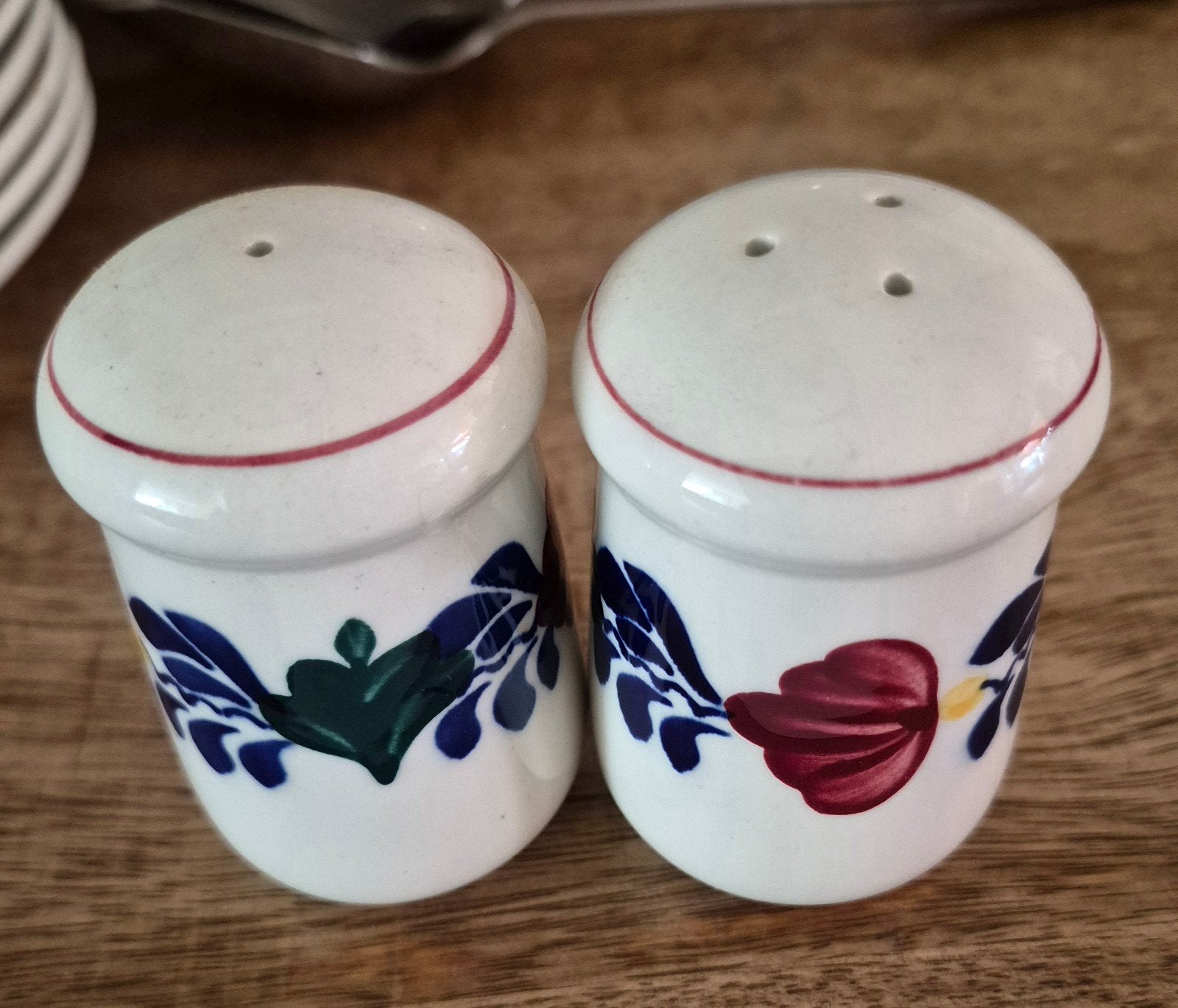 Peper en zout stel Boerenbont, Ophalen of Verzenden, Royal Boch, Aardewerk, Landelijk/Boerenbont