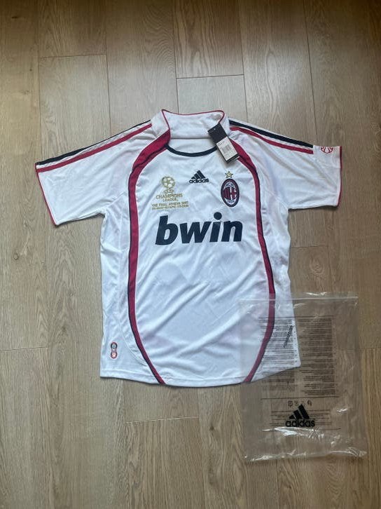 AC Milan Champions League Finale 2007 Shirt Kaka 22, Maat 48/50 (M), Wit, Nieuw, Ophalen of Verzenden