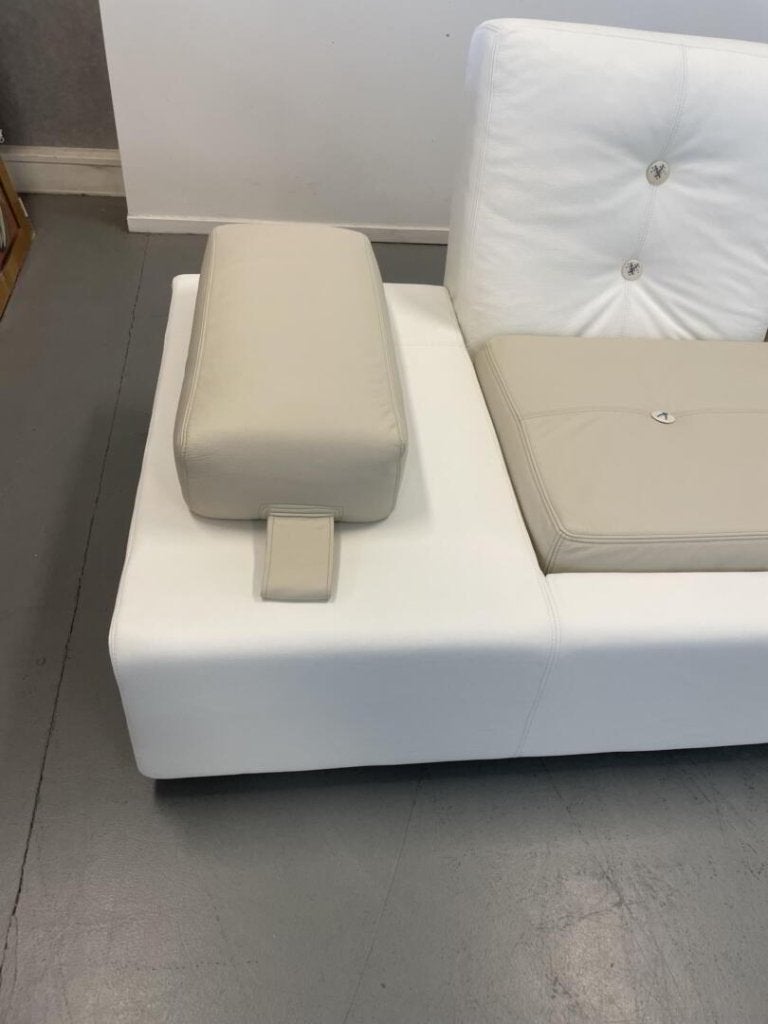 Vitra Polder Sofa XS Bank Wit Leer (LMTD), Niet ingevuld, Nieuw, Niet ingevuld, Niet ingevuld