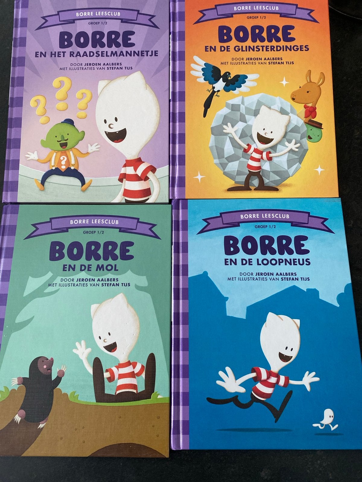 Borre Leesclub boeken - Groep 1/2 (4 stuks), Boeken, Ophalen, Fictie algemeen, Jongen of Meisje, Zo goed als nieuw