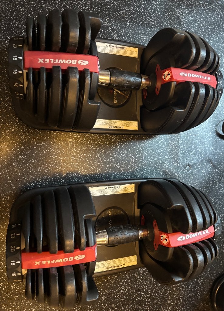 Bowflex verstelbare dumbells, Ophalen, Gebruikt, Benen, Dumbbell