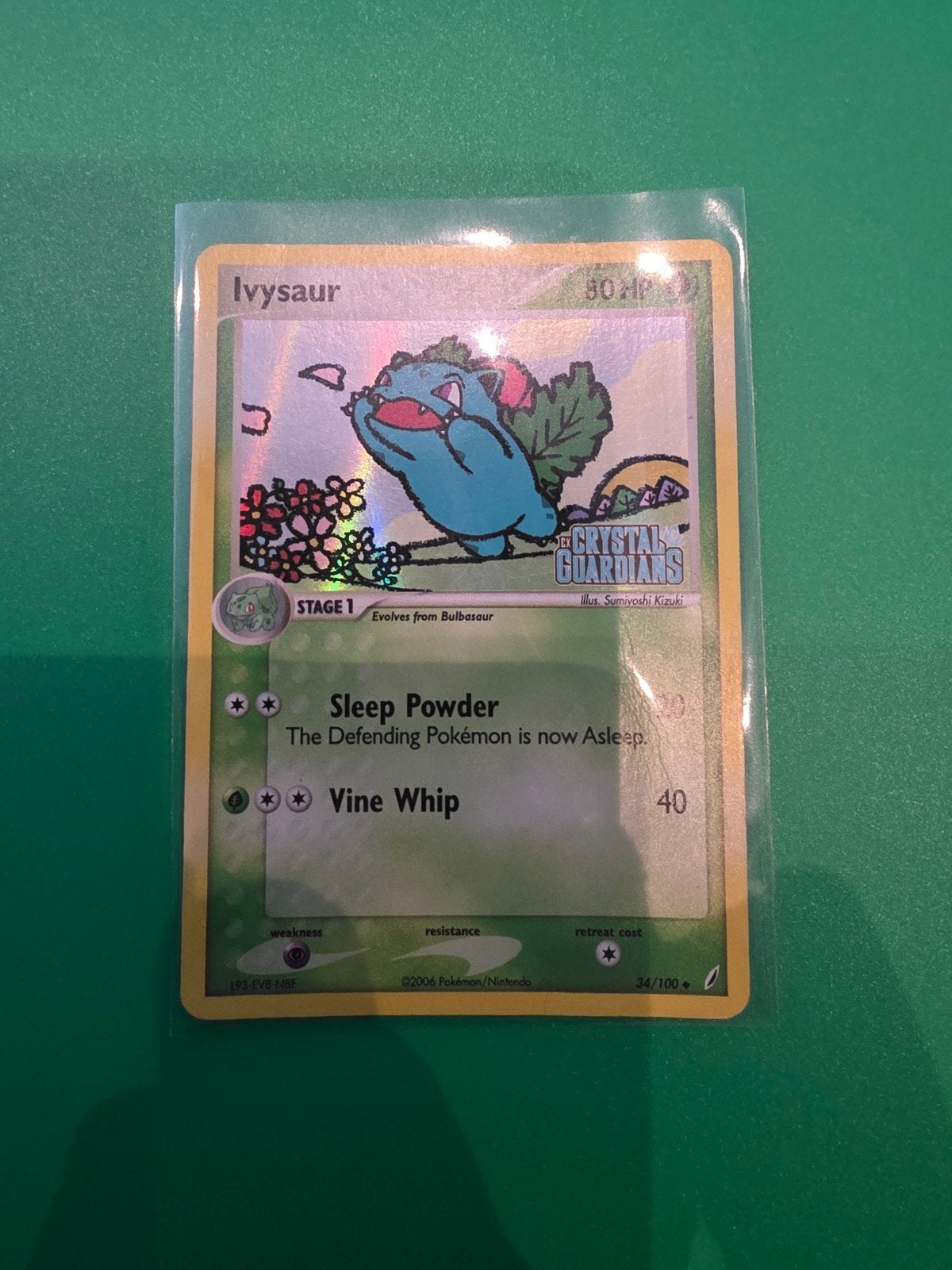 Ivysaur 34/100 Reverse Stamped Holo, Ophalen of Verzenden, Zo goed als nieuw