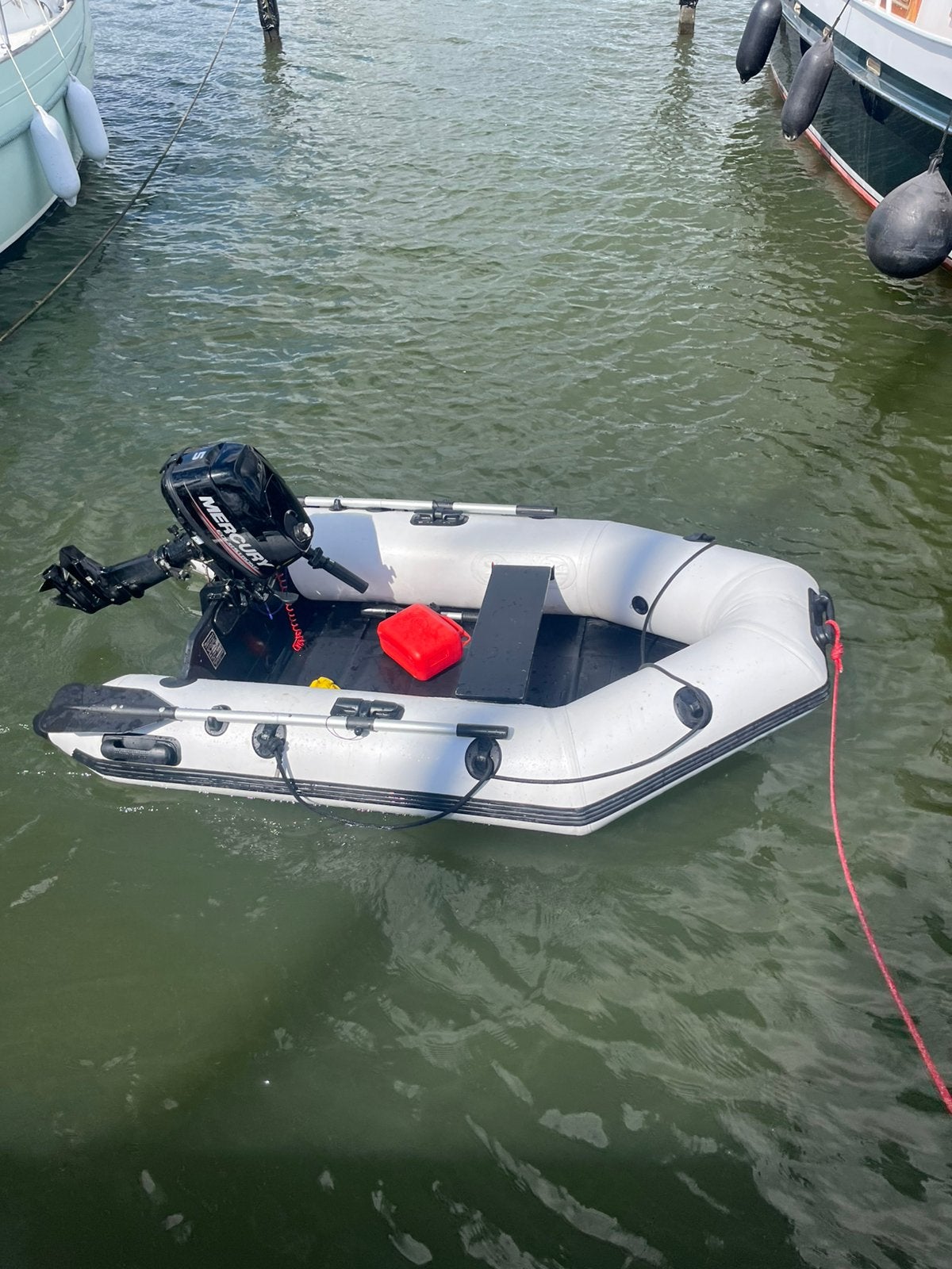 Mercury 5 pk met rubberboot, Ophalen, Gebruikt, Motor en Techniek