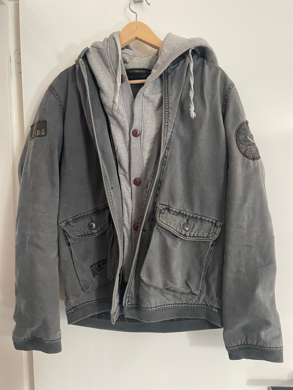 Scotch & Soda jas  - (M), Ophalen of Verzenden, Gedragen, Maat 48/50 (M), Grijs