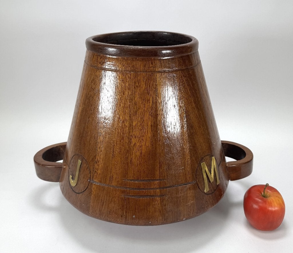 399. Houten emmer met messing - Art Nouveau, ca. 1900, Ophalen