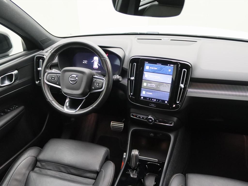 Volvo Xc40 P8 408pk AWD Electric R-Design 92.1% SoH [ LEDER+, Auto's, Volvo, Adaptive Cruise Control, Gebruikt, Zwart, Wit