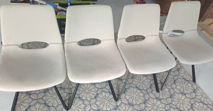4 beige Goossens stoelen - Zeer nette staat, Huis en Inrichting, Stoelen, Ophalen, Overige kleuren, Zo goed als nieuw, Vier