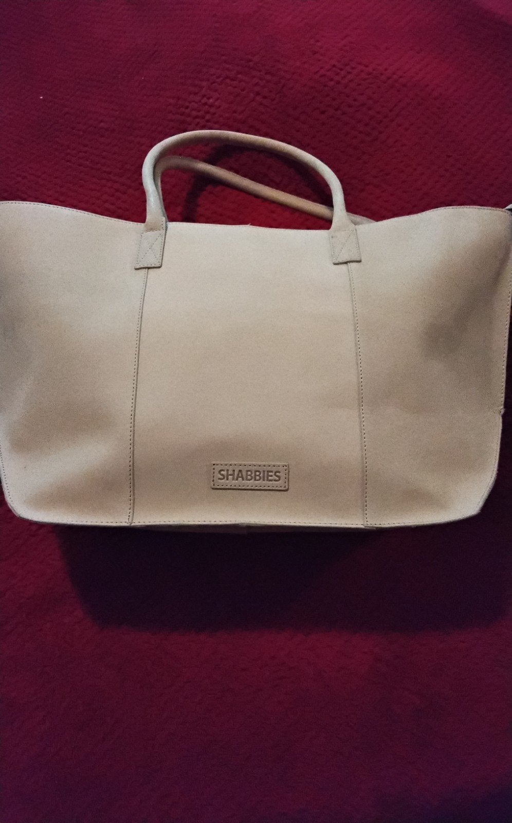Gloednieuwe SHABBIES shopper,  cremekleurig leer, Ophalen of Verzenden, Nieuw, Beige, Handtas