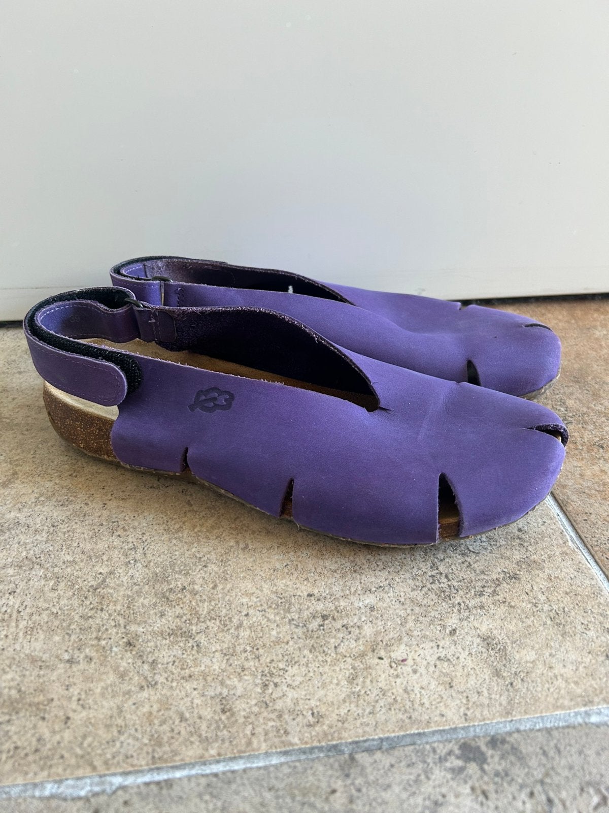 Paarse Lederen Loints Florida Zomerschoenen maat 39, Overige kleuren, Gedragen, Sandalen of Muiltjes, Ophalen of Verzenden