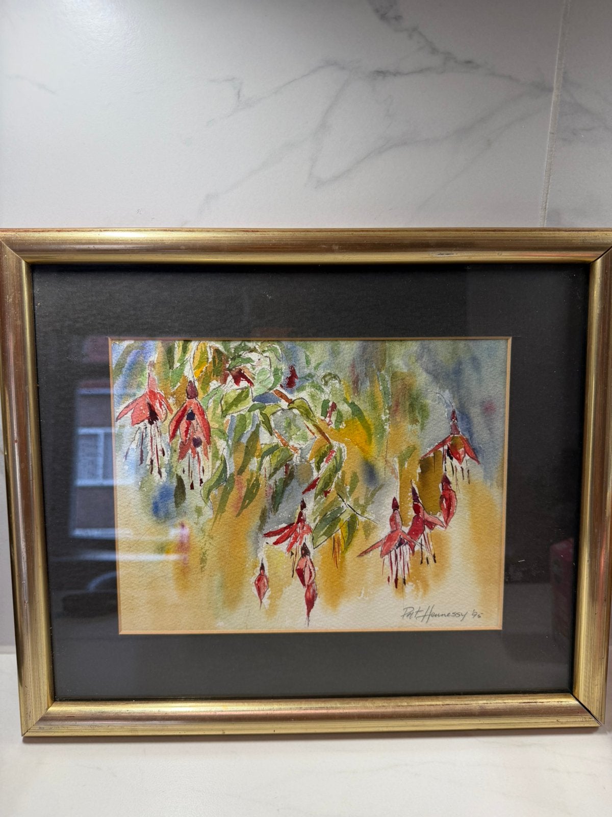 Prachtig Origineel Aquarel 'Fuchsia' - Pat Hennessey '96, Ophalen