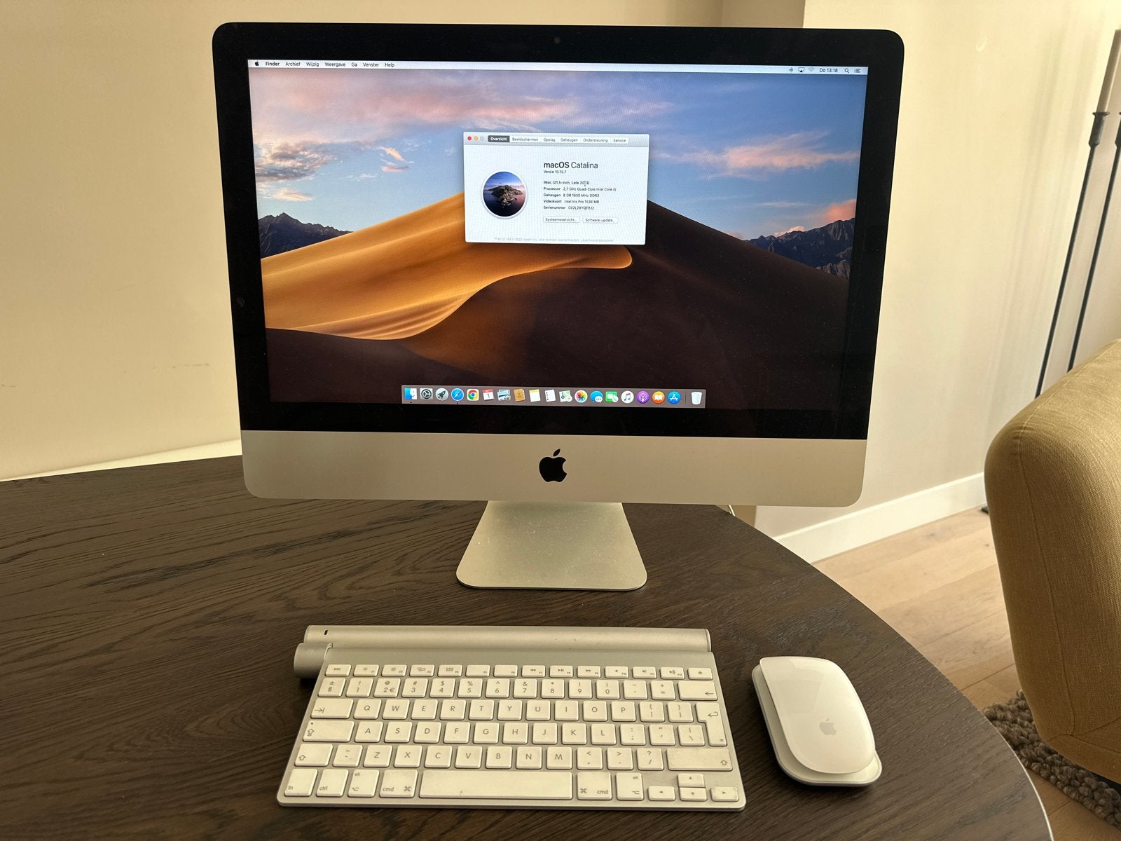 Apple iMac 21.5-inch (Late 2013) met accessoires, Computers en Software, Gebruikt, 2 tot 3 Ghz, IMac, Ophalen of Verzenden