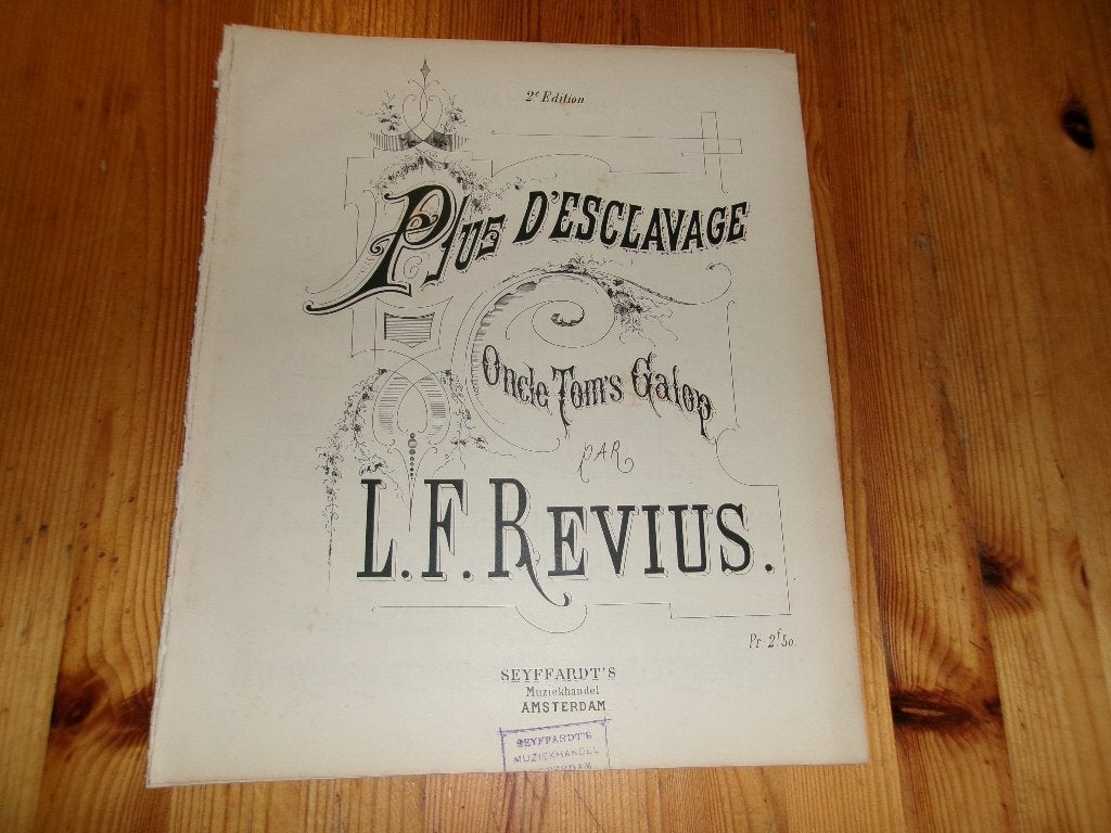 L. F. Revius - Plus d'esclavage, Gebruikt, Ophalen of Verzenden, Artiest of Componist, Piano