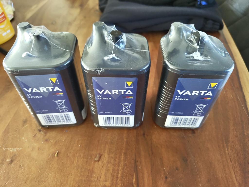 3x Varta 6V Power batterijen - Nieuw in verpakking, Ophalen of Verzenden, Nieuw