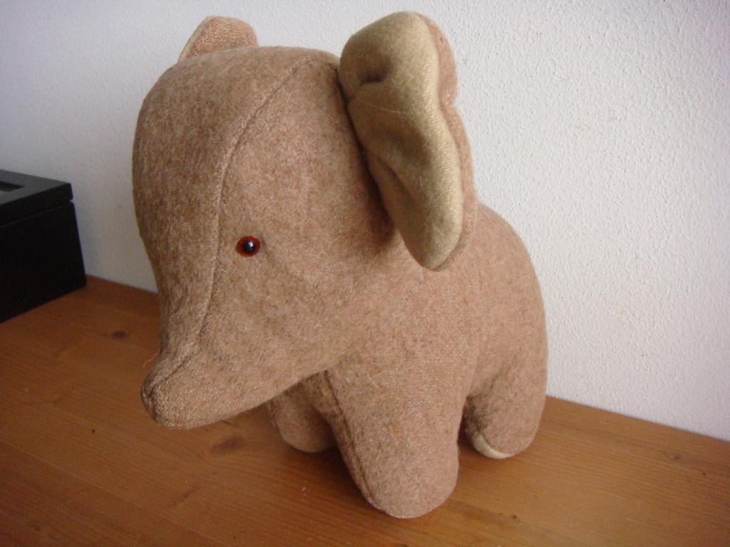 Ouderwetse met stro gevulde dierenknuffel, Ophalen of Verzenden, Gebruikt, Overige typen, Middelgroot (20 tot 80 cm)