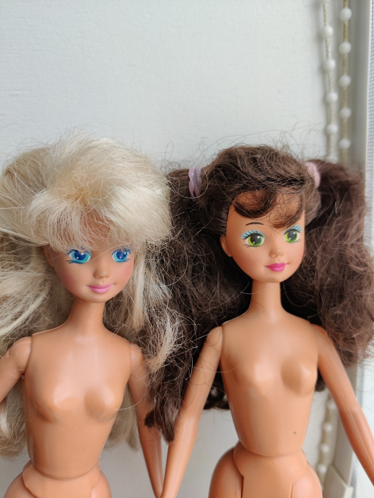 1991 Mattel Baby Sitter Skipper & Courtney - Nekschade, Verzamelen, Ophalen of Verzenden, Gebruikt, Pop