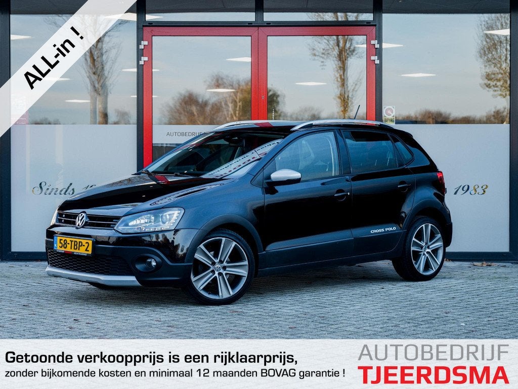 Volkswagen Polo 1.2 TSI Cross | Trekhaak | Origineel NL | Na, Voorwielaandrijving, Zwart, Zwart, Origineel Nederlands