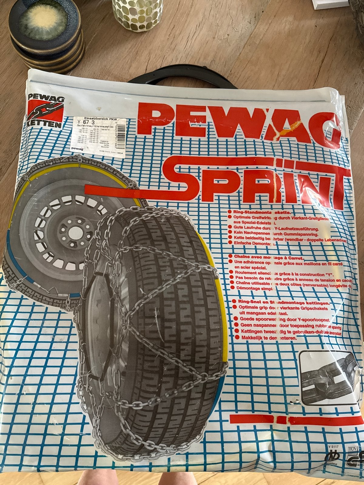 Pewag Sprint sneeuwkettingen Y 67 3, Auto diversen, Sneeuwkettingen, Ophalen, Nieuw