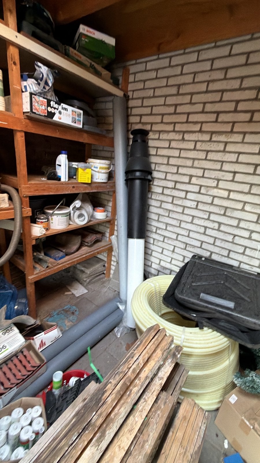 Rookgasafvoer / CV afvoer met adapter, Ophalen, Afvoer, Pvc, Nieuw