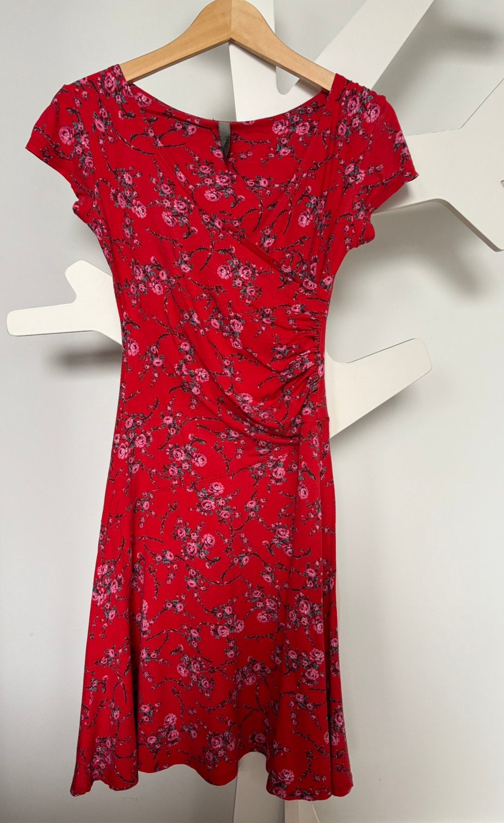 Mooi rood zomerjurkje Klaes & Myra’s maat XS, Klaes & Myra’s, Ophalen of Verzenden, Zo goed als nieuw, Maat 34 (XS) of kleiner