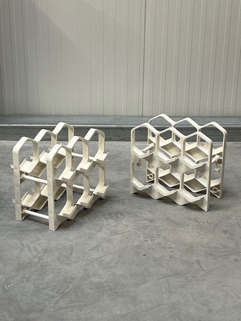 Deens wijnrek vintage design retro wijnhouder wine rack, Kunststof, Gebruikt, 5 tot 15 flessen, .