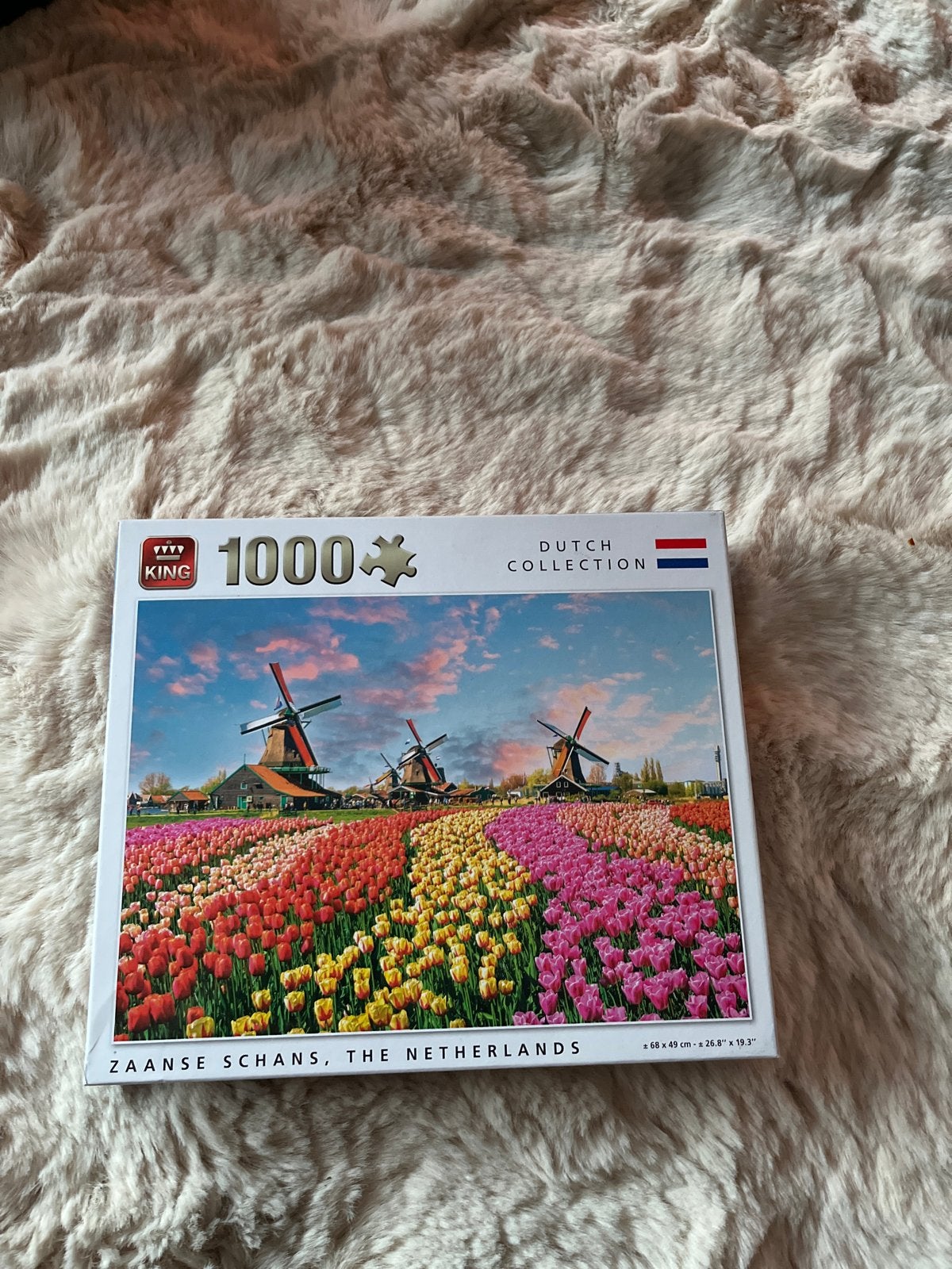 King Legpuzzel Zaanse Schans 1000 stukjes, Ophalen of Verzenden, 500 t/m 1500 stukjes, Zo goed als nieuw, Legpuzzel