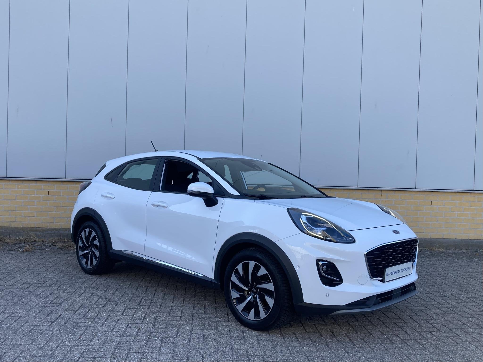Ford Puma 1.0 EcoBoost Hybrid 125 pk Titanium Navigatie - Ap, Voorwielaandrijving, Euro 6, Wit, Bedrijf