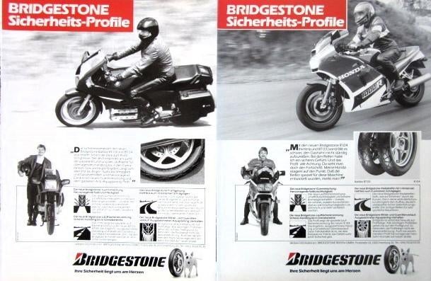 7 vintage advertenties reclames banden 84-97 auto band F1, Ophalen of Verzenden, Gebruikt, Overige typen